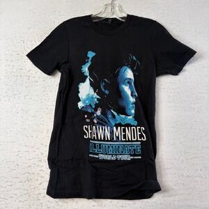 Shawn Mendes T Shirt Small Black Illuminate World Tour 2017 Concert Graphic